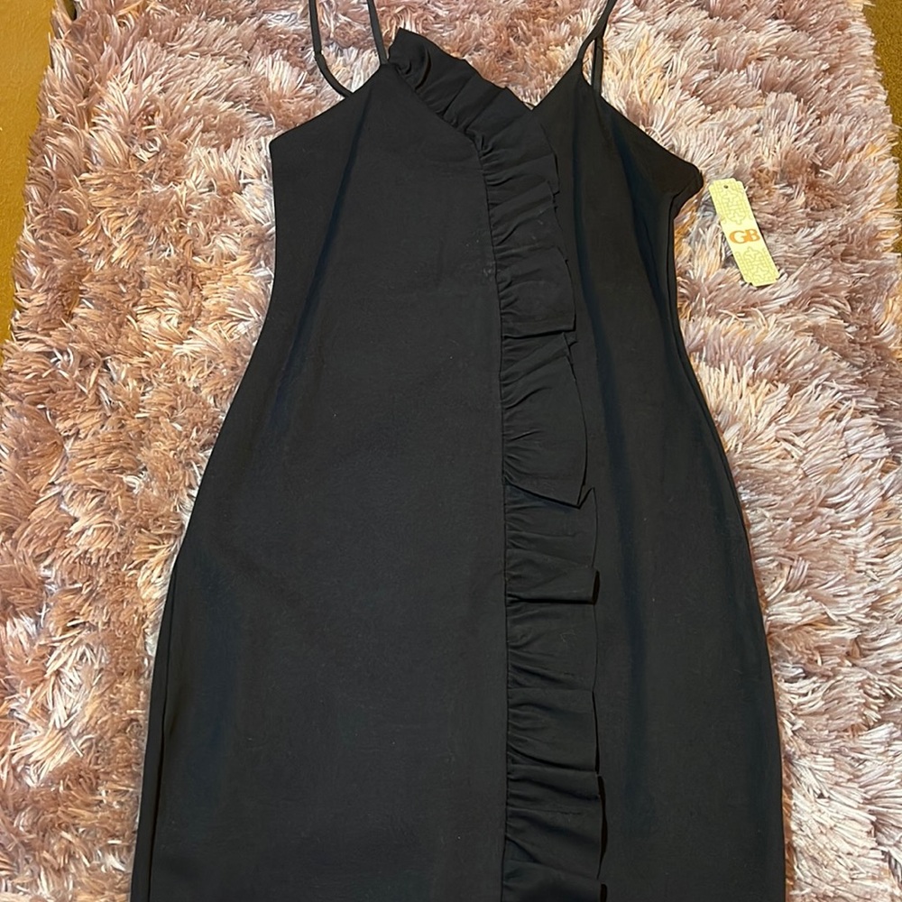 GB black fitted dress with detailing